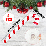4 Pcs 45 Inch Inflatable Christmas Candy Canes,Large Xmas Candy Canes Balloons For Christmas Indoor And Outdoor Party De