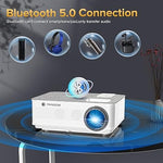 5G WiFi Bluetooth Projector - 1080P, 16000L, 450 ANSI, 300" 4K Support