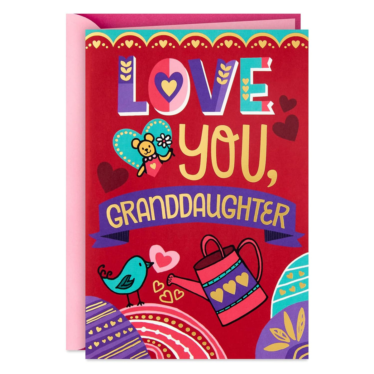 Hallmark Valentine's Day Card for Granddaughter (Pop Up Honeycomb)