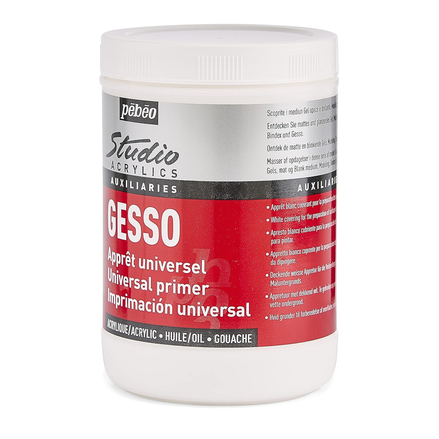 Pebeo Studio 524122 Acrylic Gesso 1 litre