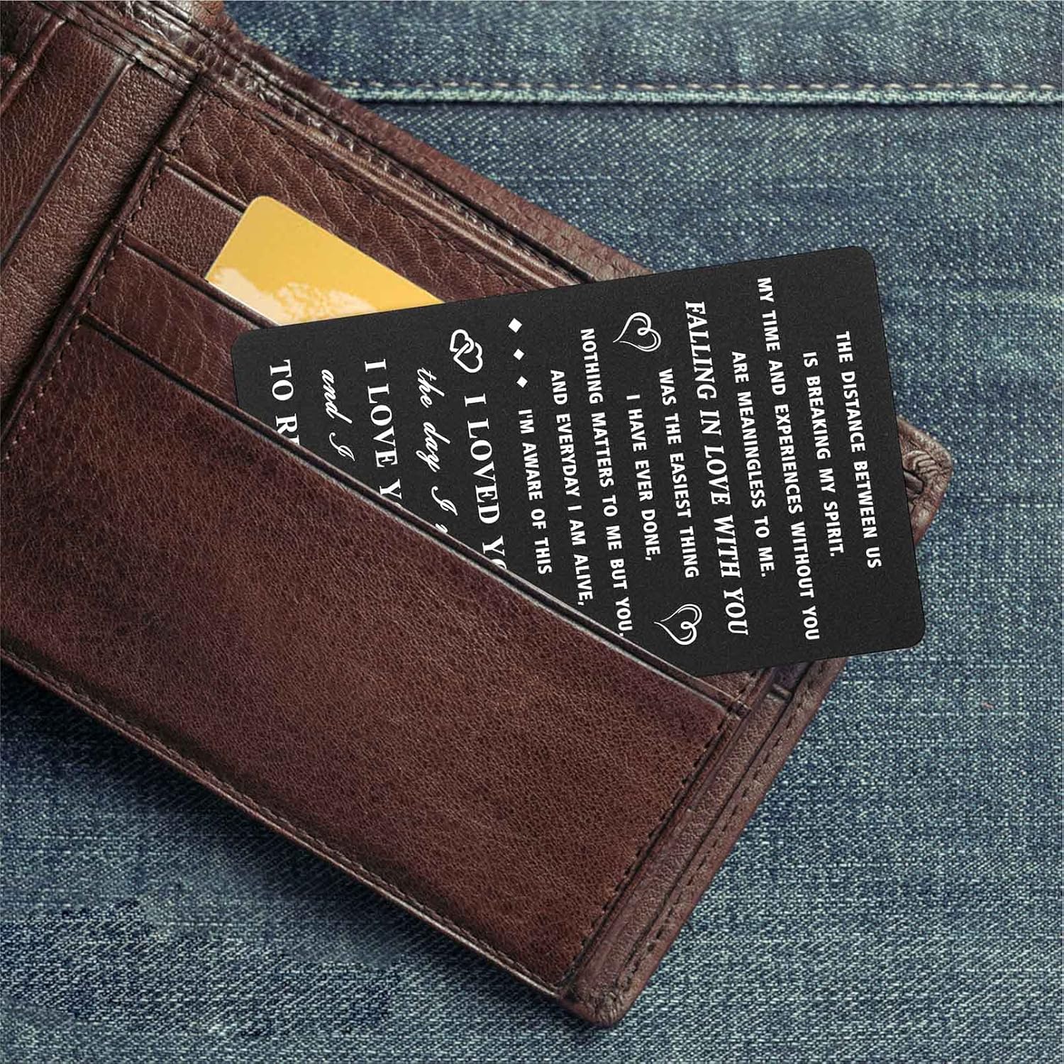 Long Distance Relationship Gifts, Romantic Love Plaque With Quote, Miss You Cards, I Will Love You For The Rest Of My Life Gifts For Him Her