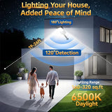 2 Pack Solar Street Lights 11 Inch Motion Sensor Dusk to Dawn Waterproof Security Lights