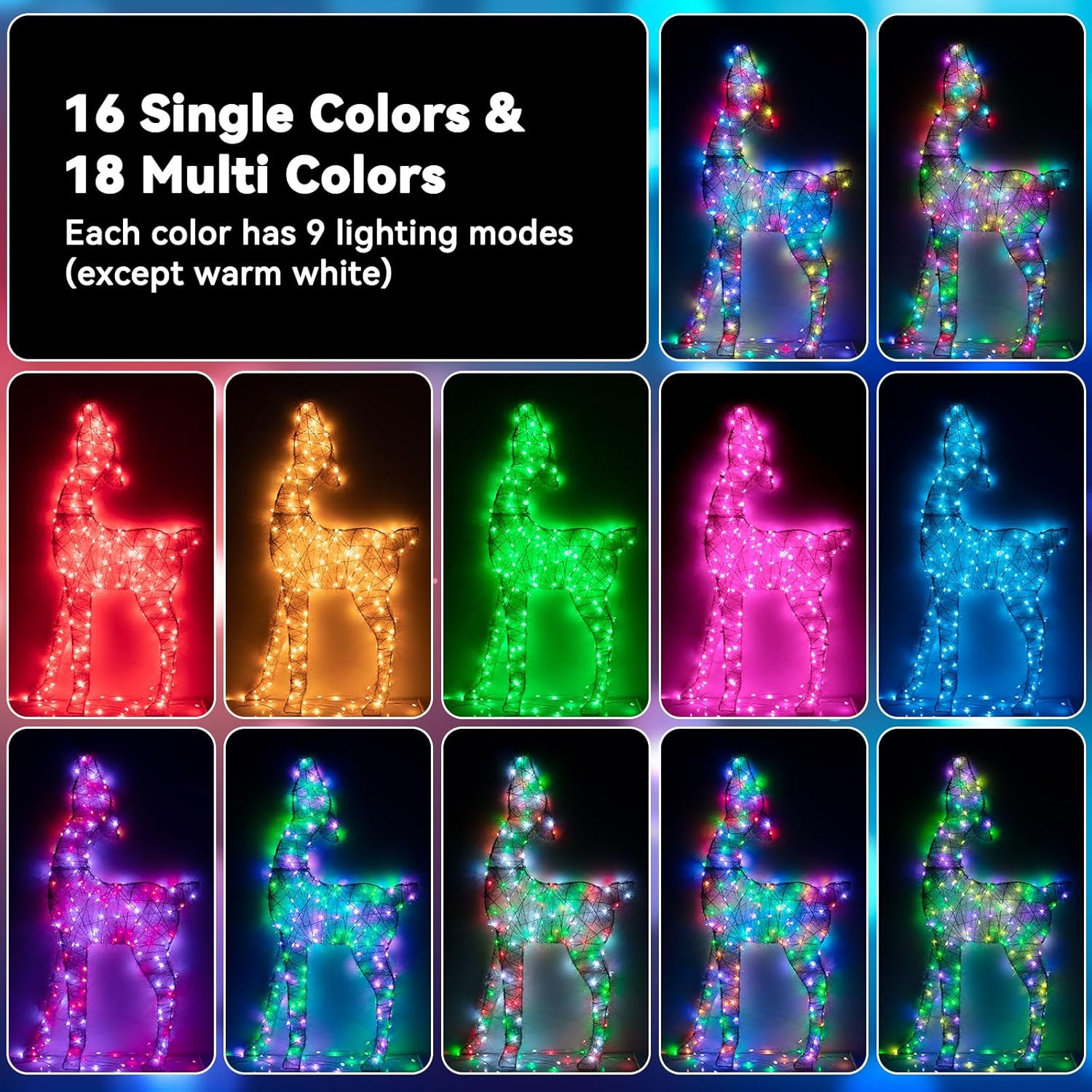 Led Halloween Fairy Lights Plug In, 200Led 66Ft Color Changing Fairy Lights With Remote, 9 Modes Led String Lights Indoo