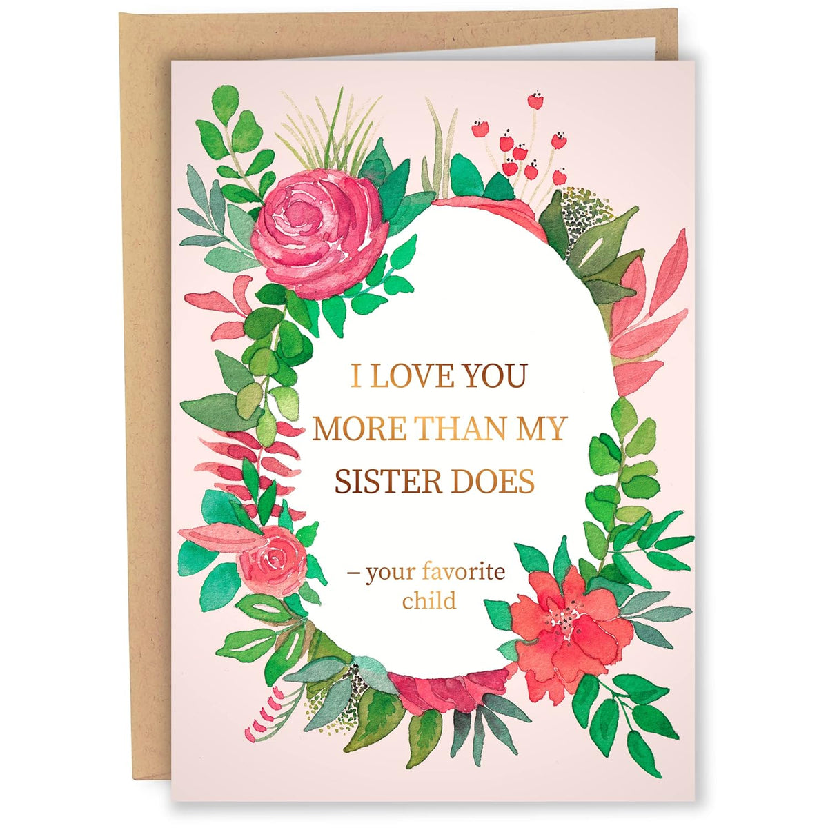 Funny Mothers Day Card From Daughter Son | Cute Happy Birthday Card For Mom | Adult Dirty Humorous Mother’S Day Appreciation Card | More Than My Sister Card