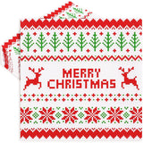 80 Pack Christmas Napkins 6.5 X 6.5 Inch Ugly Sweater Disposable Napkins Merry Christmas Dinner Napkins Red Green Holiday Paper Napkins For Xmas Winter Birthday Supplies Party Decoration