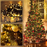 2 Pack 170FT Solar String Lights 480 LED Warm White Waterproof Christmas Twinkle Lights