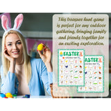 Easter Scavenger Treasure Hunt Games For Family Friend, Easter Party Game Card Set, Easter Indoor Scavenger Hunt, Family Holiday Party Decorations Supplies Favors, 25 Game Cards, C01