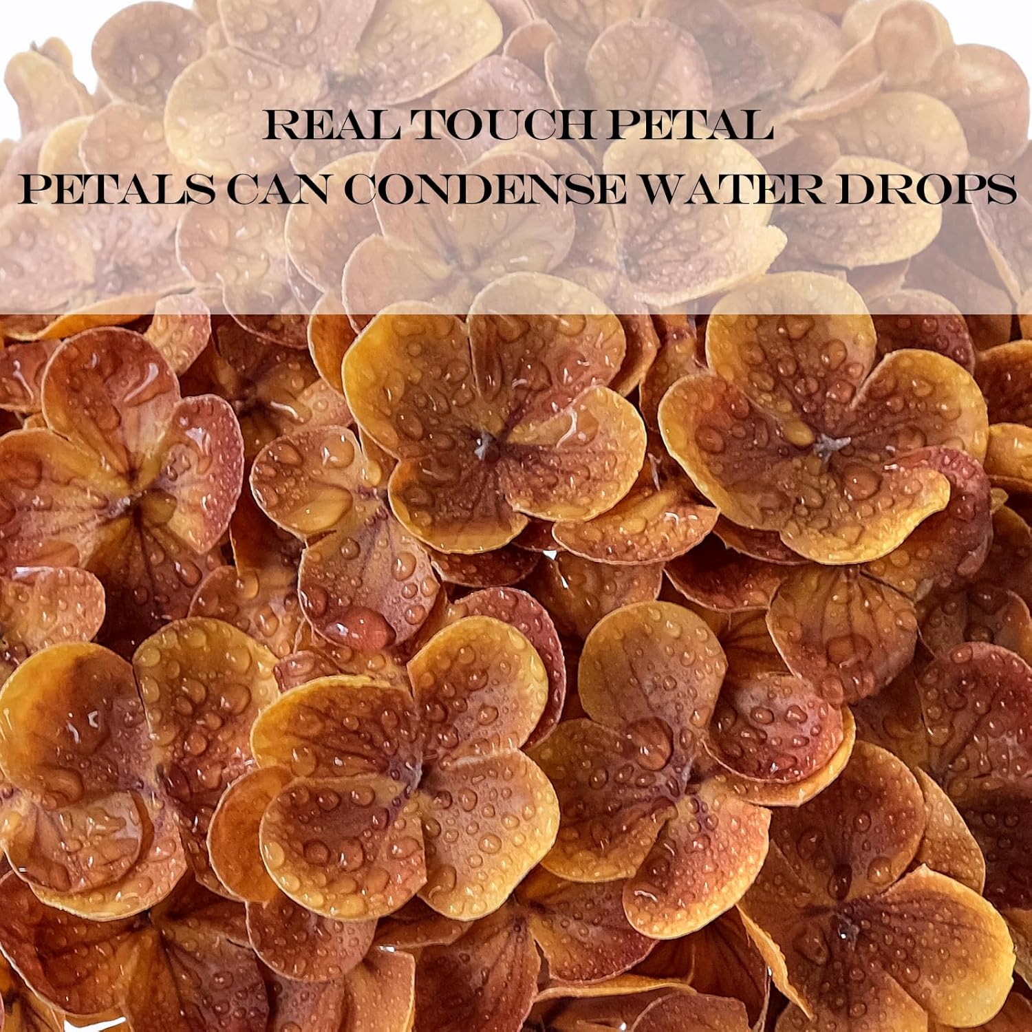 Fall Hydrangea Artificial Flowers, 3Pcs 21" Raw Umber Brown Latex Real Touch Flowers, Faux Silk Flowers Fake Artificial Hydrangeas With Stems For Bouquet Table Centerpieces Halloween