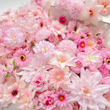 Fake Flowers Pink Rose Artificial Flowers Bulk Small Faux Flowers Heads For Crafts Diy Home Spring Wreath Garden Floral Party Wildflower Garland Decor Mini Silk Fabric Flowers Decoration 3-12Cm (Pink)