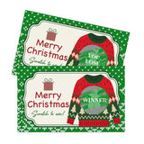 Christmas Scratch Off Cards, 50Pcs Ugly Sweater Party Scratch Off Tickets, Xmas Holiday Game Cards For Adults Family Groups Supplies Classroom Activities - C02