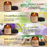 4 Pcs Thank You Gifts Candles 3.5 Oz Soy Wax Scented Thank You For Being Awesome Scented Candles Employee Appreciation Gifts For Women Valentines Favors, 4 Fragrances(Classic,Brown)