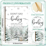 321 Pcs Winter Baby It'S Cold Outside Baby Shower Games Supplies, 5 Sets (50 Cards Each) Activities Cards With 20 Pencils 1 Don'T Say The Words Sign 50 Clothespin
