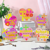 24 Sets Mother'S Day Crafts Bulk Diy Coloring Mother'S Day Table Wood Signs Religious Blessed Mom Gifts Home Party Dinner Table Decoration