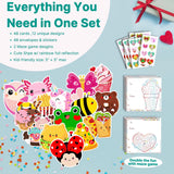 Valentines Cards For Kids School Classroom Exchange Cards With Envelopes Stickers Cute Adorable Animal Food Desserts Designs (Cute Valentine)
