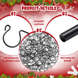 Metal Christmas Light Gutter Hooks Christmas Light Hanger Hooks For Gutters Stainless Steel Xmas Outdoor Clips For Kitchen Bathroom Work Shop Garden(Black,100 Pieces)