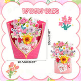 Mothers Day Card Pop Up, Happy Mother’S Day 3D Greeting Cards, Mother’S Day Floral Pop Up Card For Mother’S Day Gift Surprise, Mothers Day Favors 3D Gift Card For Women Wife Grandma Mom