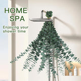 40 Pcs Dried Eucalyptus Stems For Shower, 17'' Natural Real Live Eucalyptus Leaves Branches Hanging Shower Plant For Spa Home Fragrance Bathroom Table Vase Decor