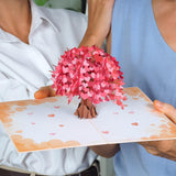 3D Heart Tree Pop Up Valentine'S Day Card, For Valentines Day, Birthday, Anniversary, Wedding, All Occasions - 5" X 7" Cover - Includes Envelope And Note Tag
