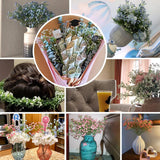 Artificial Baby Breath Flowers Fake Gypsophila Bouquets 12 Pcs Plastic Fake Real Touch Flowers For Wedding Decor Diy Home Party?Blue?