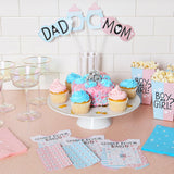 Big Dot of Happiness Gender Reveal Party Bingo Game - Baby Bodysuit-Shaped Picture Bingo Cards with Markers, Interactive Team Boy or Girl Baby Shower Activity
