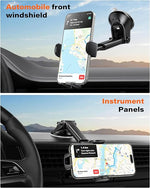 Car Phone Holder Mount for Dashboard/Windshield, Compatible with All Phones