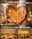 66FT Plug In Fairy Lights 200 LED Warm White String Lights with Remote Timer Dimmable 8 Modes for Bedroom Party Decor