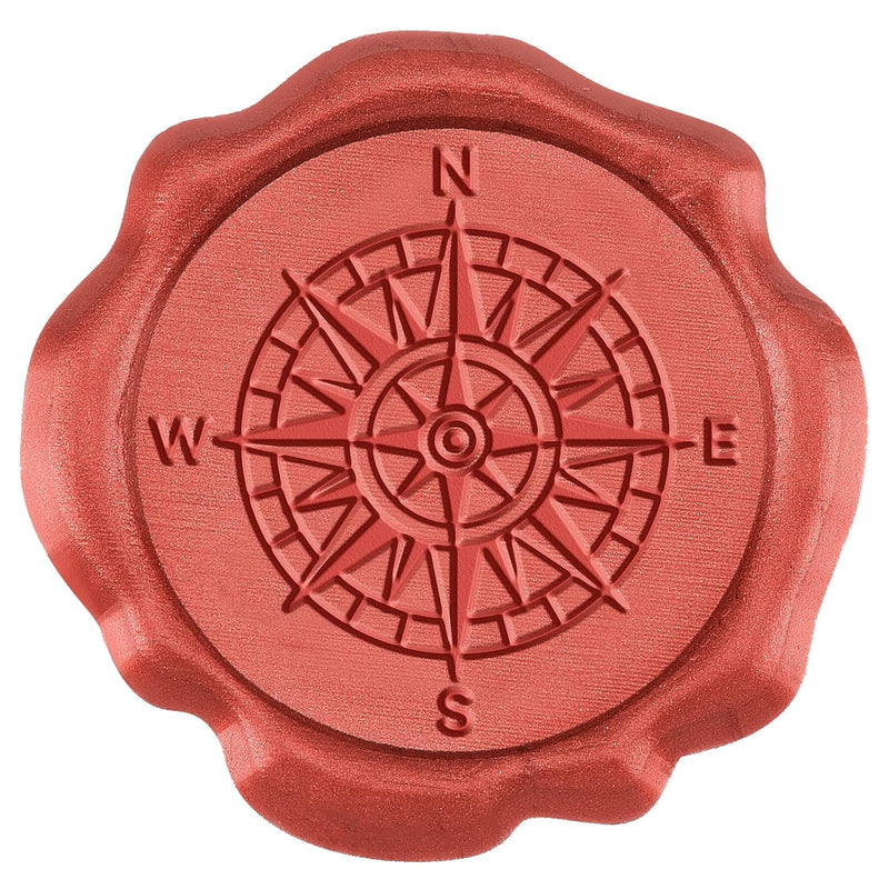 50Pcs Red Wax Seal Stickers Compass Self Adhesive Wax Seal Stamp Stickers Enve