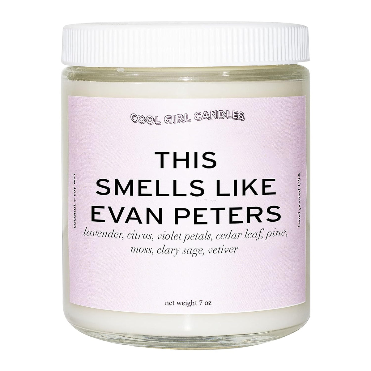 | This Smells Like Evan Peters Scented Candle | All Natural Coconut Soy Wax | The Best Strong Scented Candles For Home Fragrance | Clean Burning | Funny Gifts | 8.5 Fl Oz