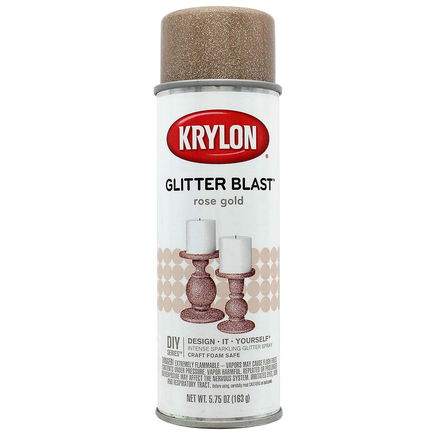 Krylon Blast Glitter Spray Craft Projects Aerosol Paint, 5.75 Ounce (Pack of 1), Rose Gold