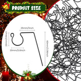 Metal Christmas Light Gutter Hooks Christmas Light Hanger Hooks For Gutters Stainless Steel Xmas Outdoor Clips For Kitchen Bathroom Work Shop Garden(Black,100 Pieces)