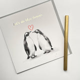 Old English Co. Penguin Wedding Anniversary Card For Couple - Anniversary Card For Husband Wife - Cute Penguins Card For Boyfriend Girlfriend - 'Let'S Do This Forever' | Blank Inside With Envelope
