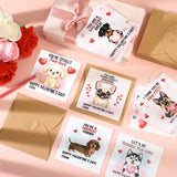 24 Pack 4.3 X 4.3 Valentine Cards With Envelopes Valentine'S Day Classroom Cards Assorted Adorable Design With Printed Message Inside For Teachers Students Coworker Family Friend(Dog)