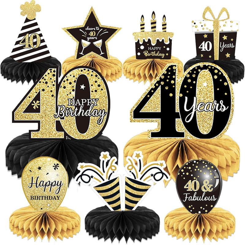 9 Pieces 40Th Birthday Decoration 40Th Birthday Centerpieces For Table