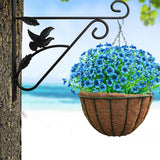 Artificial Flowers For Outdoors,8 Bundles Uv Resistant Fake Outside Flowers Plastic Plants Outdoor Faux Flower For Garden Porch Window Box Home Decor(Blue)