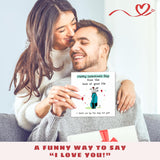 Valentines Gifts For Him, Boyfriend, Bf, Husband, Men - Funny Valentines Card For Him - Anniversary, Birthday Gifts For Men - Single 5.7''X 5.7'' Folded Romantic Love Greeting Card With Red Envelope