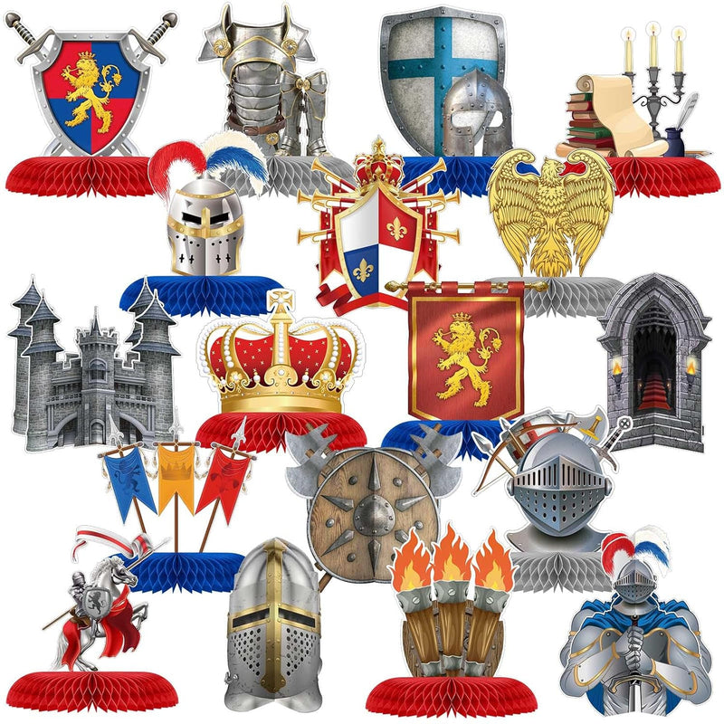 18 Pcs Knight Decorations Medieval Party Decoration Medieval Honeycomb