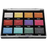 Metallic Watercolors Set – 12 Vibrant Metallic Half Pans In Travel Case – Professional Shimmer Watercolor Paint Set For Artists, Crafters & Mixed Media