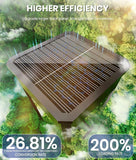 4 Pack Classic Square Solar Pathway Lights Cool White IP65 Waterproof Garden Walkway Lights