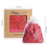 300Pcs Artificial Red Rose Petals For Romantic Night Flower Girl Silk Flower Petals For Wedding Aisle Table Centerpieces Confetti Party Favors Table Decoration(Red)