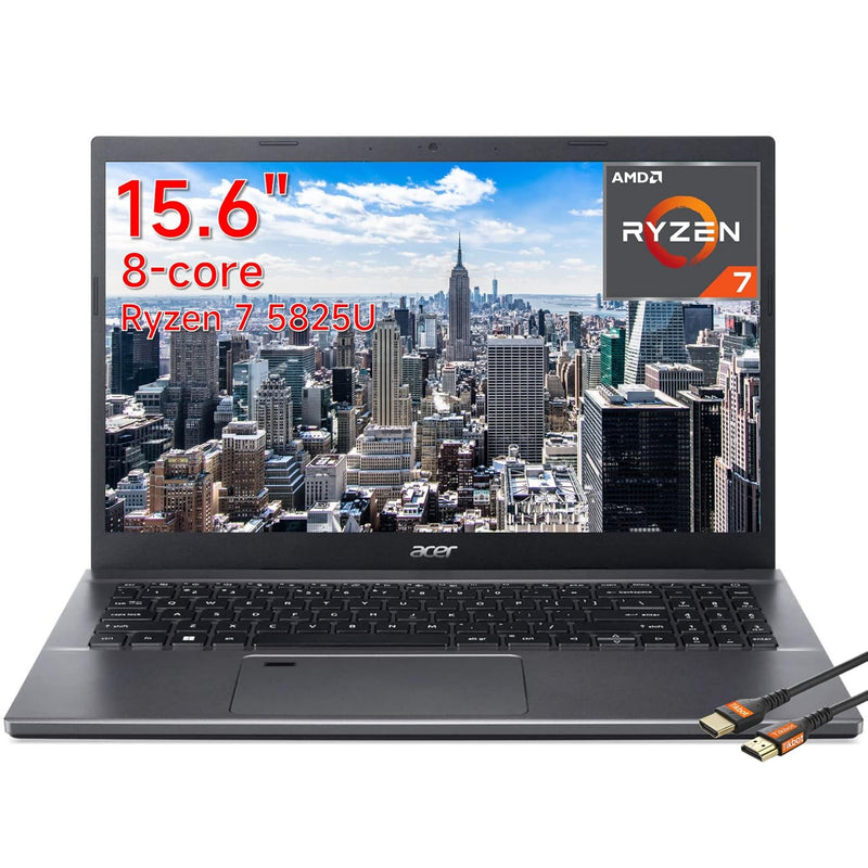 Aspire 5 15.6" Slim Laptop Octa-Core Amd Ryzen 7 5825U Amd Radeon Graphics Bac