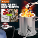 6Kg Melting Furnace Kit, Stainless Steel Foundry With Crucible Tongs, Ingot Mold, Goggles, Gloves, Carry Bag, Ideal For Smelting Silver, Copper, And Aluminum, Metal Recycling Casting Tool