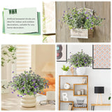 8 Bundles Artificial Eucalyptus Plants Flowers Greenery Fake Boxwood Bushes Faux Shrubs Plants For Spring Wedding Window Box Indoor Outdoor Valentines Day Decor(Dusty Green+Dusty Purple)