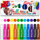 Paint Sticks, 12 Colors Solid Tempera Paint Sticks For Kids, Quick Drying Washable Paint For Toddlers, Christmas Gifts For Kids