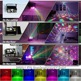 DJ Disco Party Lights LED Stage Strobe Projector with Remote Sound Activated Disco Ball for Home Events
