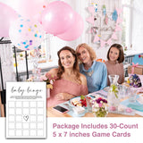 Baby Shower Games(5" X 7"), 30 Sets Modern Black And White Baby Bingo Guess Gift Game Cards, Boy Girl Gender Neutral Baby Shower Supplies-B07