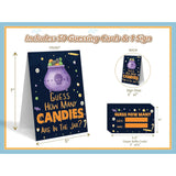 Halloween Baby Shower Decorations,How Many Candies Are In The Jar,Baby Shower Game,Bridal Shower Candy,Halloween Party Favors Supplies,Thanksgiving Party,1 Sign & 50 Cards-D4
