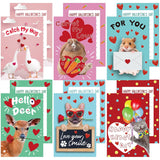30 Sets Valentine‘S Day Exchange Cards Bulk Cute Animal Greeting Cards With 30 Pink Envelopes, Valentines Gifts School Classroom Kids To Exchange Presents