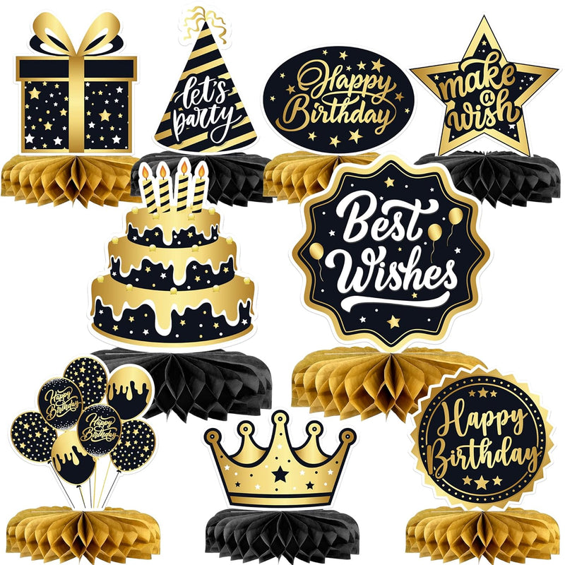 Huge, Happy Birthday Centerpieces For Tables - Pack Of 9 | Happy Birth