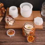Silicone Mold Set For Candle Jars And Storage Boxes - 2 Sets Of Molds With Lids