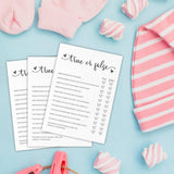 Baby Shower Games, True Or False, Double-Sided Filling White Minimalism Game Cards, Funny Baby Shower Games, Baby Shower Party Supplies & Decorations, 30 Game Cards & 1 Answer Card -A07